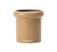 L6x2N9b5 Flower Pots Plant Pots Simple Ceramic Thickened Bottle Mouth Bottom with Drainage HolesFlower Small Models Solid Color Succulent Plants Potted Green Planters(Bruin,Medium)