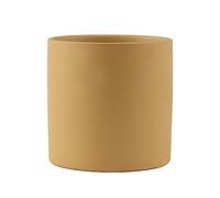 L6x2N9b5 Flower Pots Plant PotsSimple Colorful CeramicFlower Pots Succulent Garden DecorationPlanters Solid Color Home DecorDecorative(Earthy Yellow,11x11x11cm)
