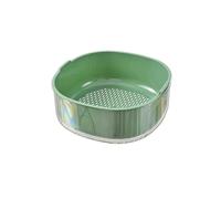 L6x2N9b5 Fruit Plates Fruit Plate Double Drainage Basket Household Dishwashing Basin Snack Candy White/Green(Green,Large)