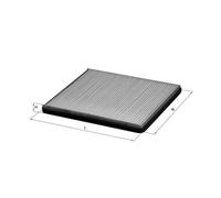 LA 143 FILTER, CABIN AIR KNECHT
