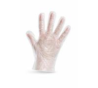 La-achu 200 pack Disposable Polyethylene Gloves Safer for work Food handling and Kitchen Cleaning Glove, Latex & Powder Free, One Size Fits All, Catering Gloves