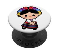 La Adelita Mexican Doll Lele Latinx Revolution Soldier PopSockets Adhesive PopGrip