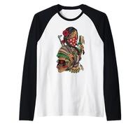 La Adelita Mexicans Revolution Soldier patriots Chicana Raglan Baseball Tee