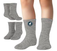 La Alpaca Kids Socks, 2 Pack Alpaca Wool Socks for Boys and Girls, Fluffy Warm Thermal Socks, Light Grey for Kids, lightgrey, 6-9 Years