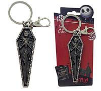 LA Auto Gear Nightmare Before Christmas Jack in Coffin Pewter Key Ring,Multi-colored,3"
