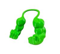 LA BAIESO Cat Muscle Pendant for Cats - Plastic Green Fist Accessory | One-piece design reduces snag risk during play, while the plastic still delivers a bold muscle look.