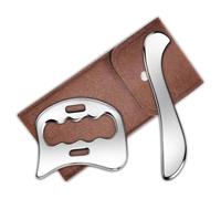LA BAIESO Gua Sha Tool 2-in-1 Stainless Steel Percussion Scraper for Fascia | Compact 2-in-1 Gua Sha tool fits easily in a kit bag, enabling on-the-go fascia work in clinics, gyms, or .