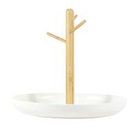 LA BAIESO Key Tray for Entryway Table, Catchall Tray Organizer with 3 Tiers Wood Rack for Keys,Bracelets,Watches,Jewelry,Phone A