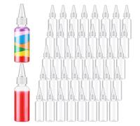 LA BAIESO Plastic Squeeze Bottles 1.7 oz for Perfumes, Toiletries 50pcs Set | Perfect for crafts, kitchen condiments, travel sets, classrooms, studios; multi-use bottles keep colors and sauces organized.