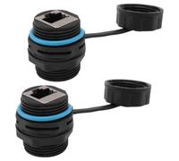 LA BAIESO RJ45 Panel Mount Coupler for CAT6 CAT5E IP68 Shielded Connector | 2-Pack RJ45 panel mount couplers deliver IP68 waterproofing, shielding, gold-plated pins, and rugged outdoor reliability.