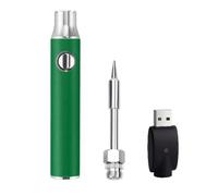 LA BAIESO Soldering Iron Pen 510 Thread Mini 3-Gear Voltage with Soldering Iron Tip 350mAh USB Rechargeable Green