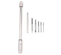 LA BAIESO Tap Wrench with Left/Right Switch, Lock for Non-Ratchet Use M3-M8 | Metered gauge set included; precise thread gauge for M3-M8; helps calibrate taps quickly, making threading consistent.