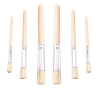 LA BAIESO Wooden Stencil Brushes Pack 3 Sizes Natural Bristle for Painting