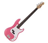 LA Bass Guitar by Gear4music Pink