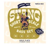 La Bella 760FGS-MUS STANG - Gold Flat Wound Short Scale Through Body Light 4 - Bass Guitar String 45-105