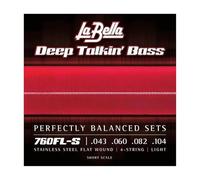 La Bella 760FL-S Stainless Steel Flat Wound Light Short Scale Bass Guitar Strings