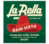 La Bella BX120 Bajo Sexto 12- String Set Mexican Stainless Steel Wound 23-92
