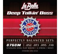 La Bella Deep Talkin' Bass '1954' Flatwound 52-110 Bass Strings [0760M]