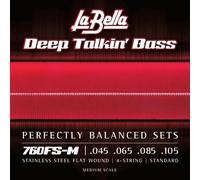 La Bella Deep Talkin' Bass Flatwound 45-105 Bass Strings, Medium Scale [760FS-M]