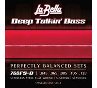 La Bella Deep Talkin' Bass Flatwound 45-128 Bass Strings, Long Scale [760FS-B]