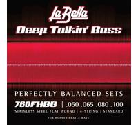 La Bella Deep Talkin' Bass Flatwound 50-100 Höfner 'Beatle' Bass Strings 760FHBB