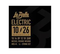 La Bella HRS-N - Nashville Tuning Nickle Round Wound 6- String Electric Guitar10-26