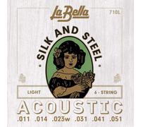 La Bella Silk & Steel 11-51 Acoustic Guitar Strings, Light