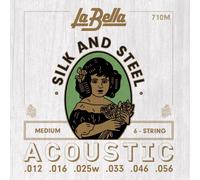 La Bella Silk & Steel 12-56 Acoustic Guitar Strings, Light