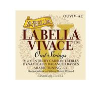 La Bella Vivace Oud Strings - OUVIV-AC - Arabic Tuning Strings for Oud - Fluorocarbon/Silver-Plated Wound - 11-String Set