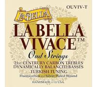 La Bella Vivace Oud Strings - OUVIV-T - Turkish Tuning Strings for Oud - Fluorocarbon/Silver-Plated Wound - 11-String Set