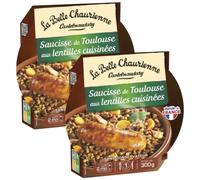 La Belle Chaurienne Toulouse Sausages and Lentils 300g x 2