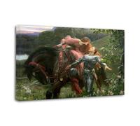 La Belle Dame Sans Merci by Sir Frank Dicksee Poster Decorative Painting Canvas Wall Posters And Art Picture Print Modern Family Bedroom Decor Posters 08x12inch(20x30cm)