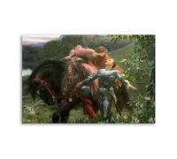La Belle Dame Sans Merci by Sir Frank Dicksee Poster Decorative Painting Canvas Wall Posters And Art Picture Print Modern Family Bedroom Decor Posters 16x24inch(40x60cm)