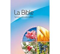 La Bible. Version du Semeur. Gros Caractères. Couverture rigide bleue et rose illustrée