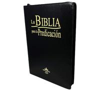 La Biblia para la Predicación RVR60 - Letra Grande, imitación cuero negro, indice, ziper, canto dorado (Spanish Edition)