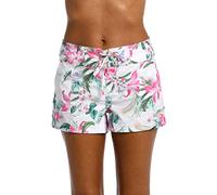 La Blanca Women's 3" Board Short Swimsuit Bottom, Multi//Mystic Palms, Medium