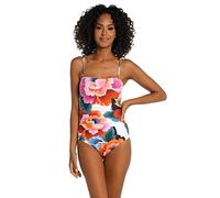 La Blanca Women's Bandeau One Piece Swimsuit, Multi//Floral Rhythm, 20