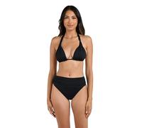 La Blanca Women's Island Goddess Halter Triangle Swimsuit Top Bikini, Black, 8