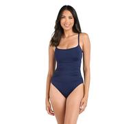 La Blanca Women's Island Goddess Rouched Body Lingerie Mio One Piece Swimsuit, Indigo, 16 Plus