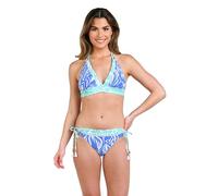 La Blanca Women's Standard Banded Bikini Swimsuit Top, Chambray//Beachside Bay, 14