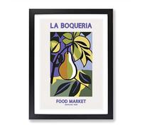 La Boqueria Food Market Exhibition Vol.1 Framed Print | A2 Black Framed Wall Art | Ready to Hang | Modern Food Picture | Living Room Bedroom Lounge Office