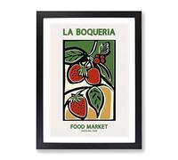 La Boqueria Food Market Exhibition Vol.2 Framed Print | A2 Black Framed Wall Art | Ready to Hang | Modern Food Picture | Living Room Bedroom Lounge Office