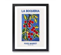 La Boqueria Food Market Exhibition Vol.3 Framed Print | A2 Black Framed Wall Art | Ready to Hang | Modern Food Picture | Living Room Bedroom Lounge Office
