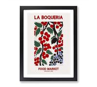 La Boqueria Food Market Exhibition Vol.5 Framed Print | A2 Black Framed Wall Art | Ready to Hang | Modern Food Picture | Living Room Bedroom Lounge Office
