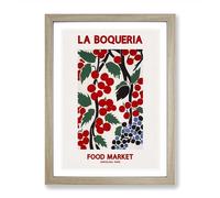 La Boqueria Food Market Exhibition Vol.5 Framed Print | A2 Oak Framed Wall Art | Ready to Hang | Modern Food Picture | Living Room Bedroom Lounge Office