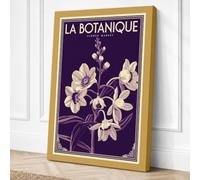 La Botanique Orchid Art Deco Canvas Wall Art Print 24x16 Inch