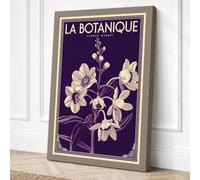 La Botanique Orchid Art Deco Canvas Wall Art Print 36x24 Inch