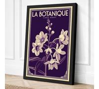 La Botanique Orchid Art Deco Canvas Wall Art Print 36x24 Inch
