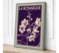 La Botanique Orchid Art Deco Canvas Wall Art Print 36x24 Inch