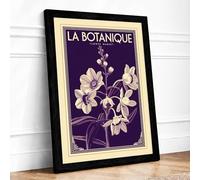 La Botanique Orchid Art Deco Framed Wall Art Print A1 Black